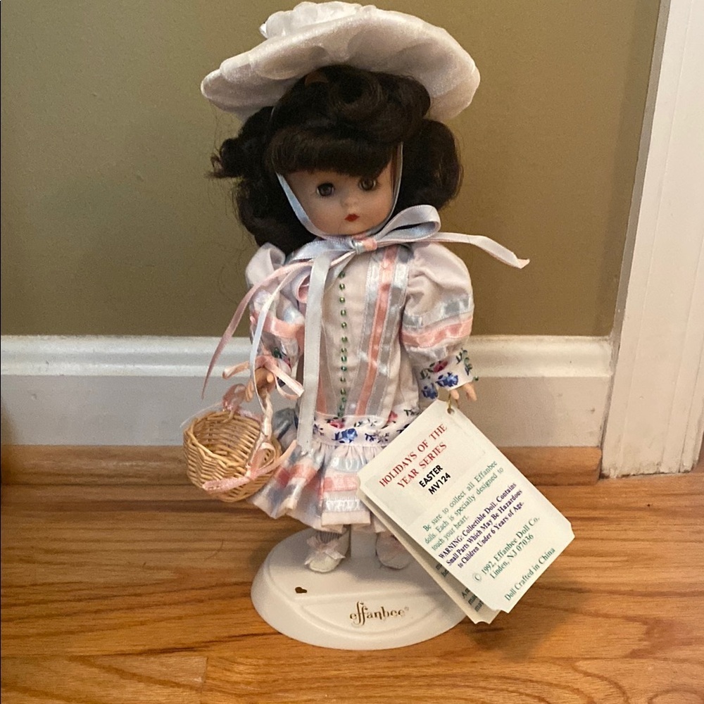 Effanbee Porcelain Doll with Basket